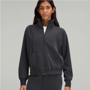 Lululemon Brushed Softstreme Funnel Neck Zip Up Jacket - Black size 6